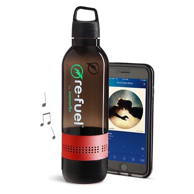 Re-Fuel DigiPower Water Bottle. Бутылка с беспроводной колонкой